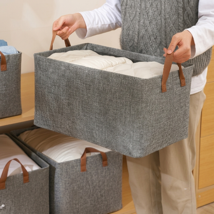 Foldable Clothes Storage Box With Steel Rods