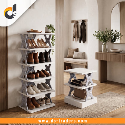 6 Layer Foldable Shoe Rack Organizer