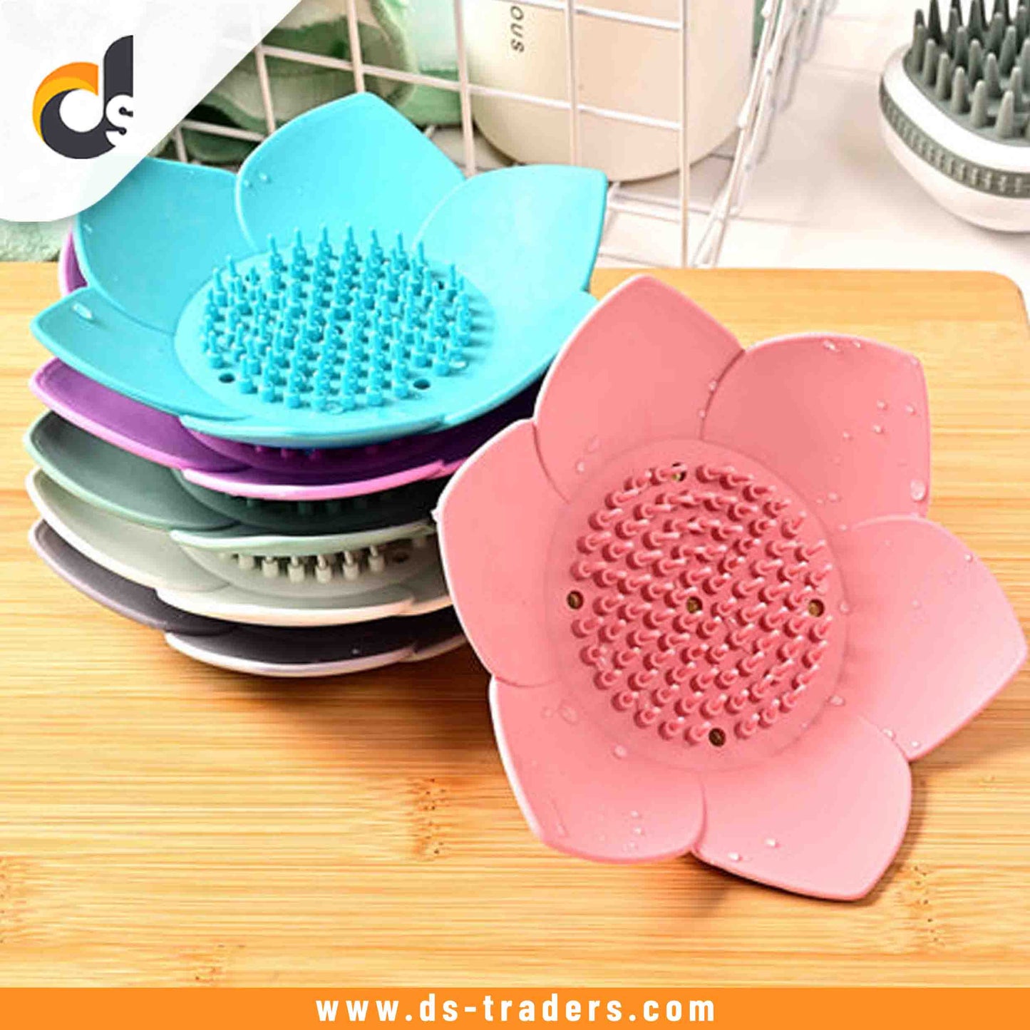 Silicone Flower Drain Soap Holder