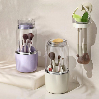 360 Degree Makeup Organizer with Brush Holder
