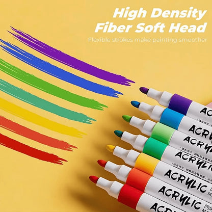 12PCs Kids Drawing Quick-Drying Acrylic Marker