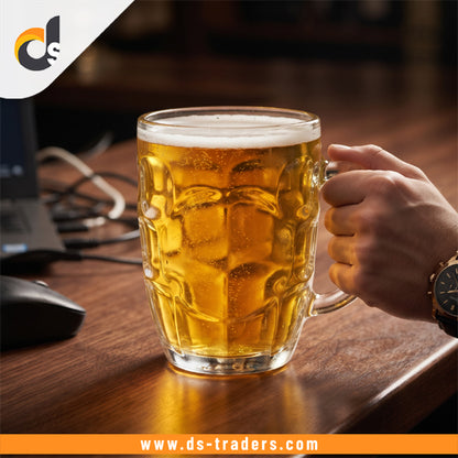 Elegant Crystal Textured Glass Mug 520ML