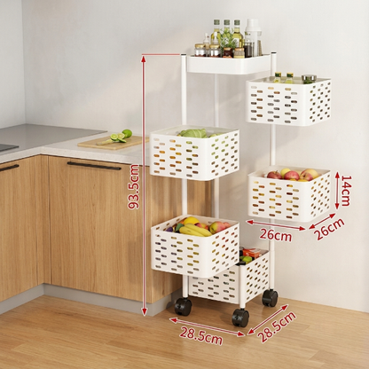 5-Layer Kitchen Storage Basket Rack