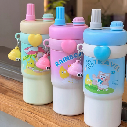 Cute Cartoon Dual Drinking Tumbler