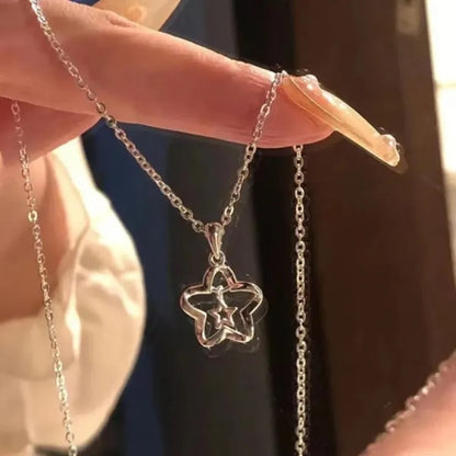 Elegant Double Star Necklace