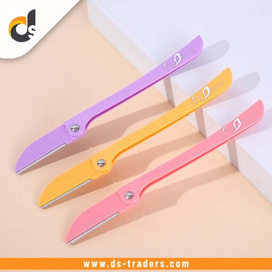 3PCs Folding Eyebrow Razor with Handle