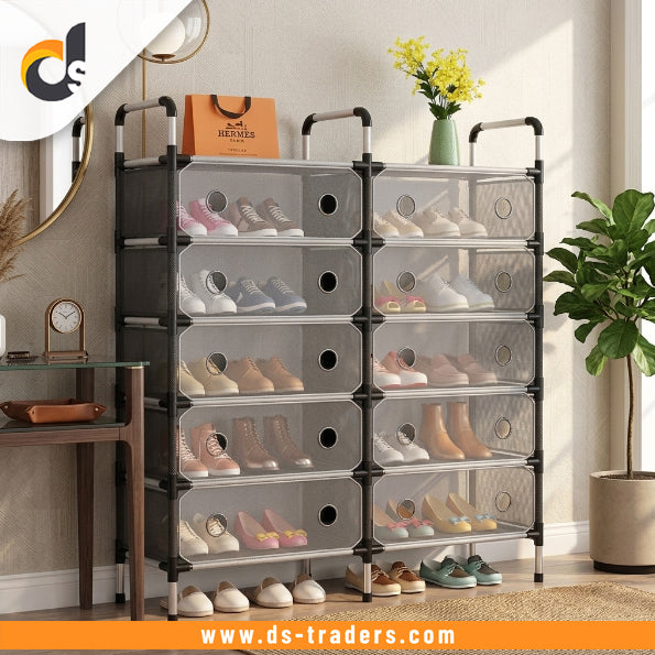 Double Door Dustproof Shoe Organizer
