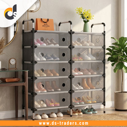 Double Door Dustproof Shoe Organizer