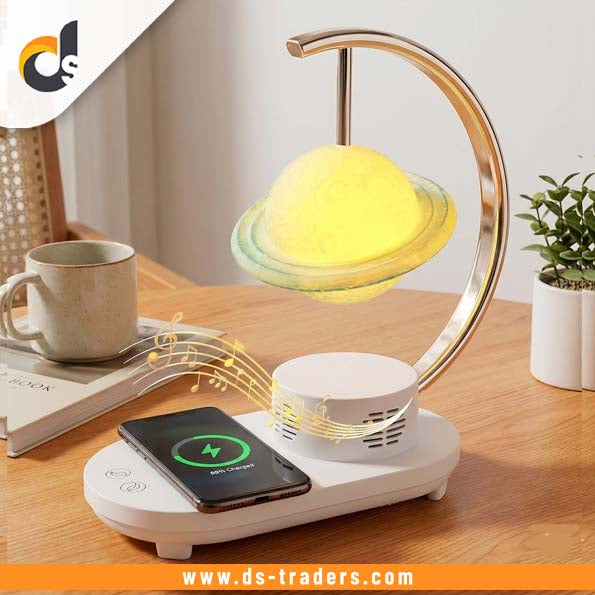 Moon Lamp with Wireless Charger & Bluetooth Speaker