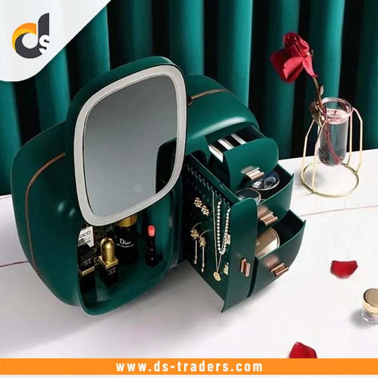 Modern Cosmetic Organizer with LED Mirror