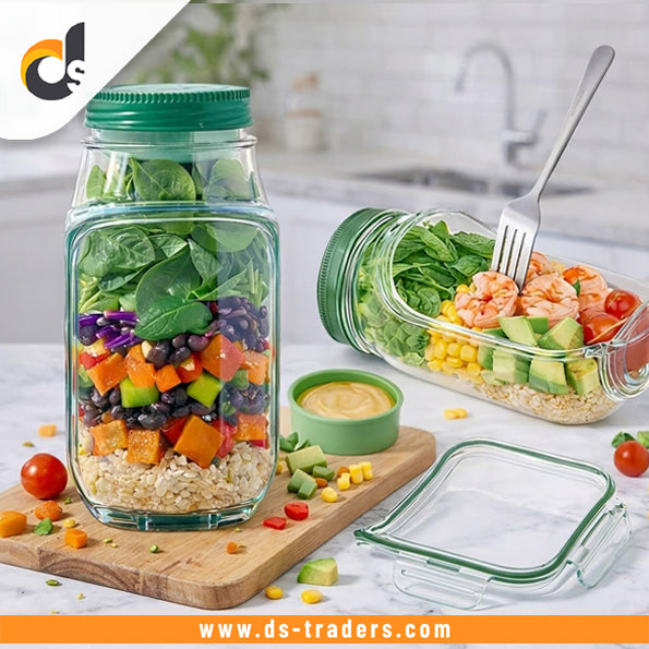 Plastic Sealed Storage Salad Jar