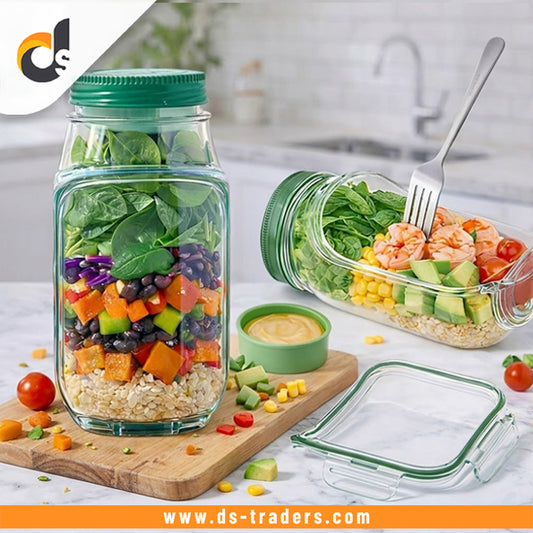 Plastic Sealed Storage Salad Jar