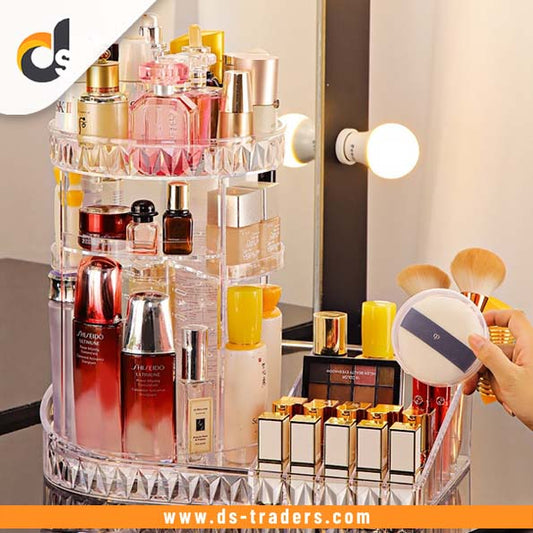 360 Rotating Acrylic Cosmetic Storage Organizer