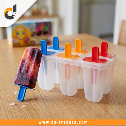 6PCs Reusable Ice Lolly Maker Set