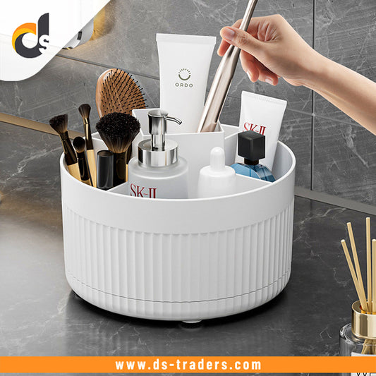 360° Rotating Desktop Makeup Brush Organizer