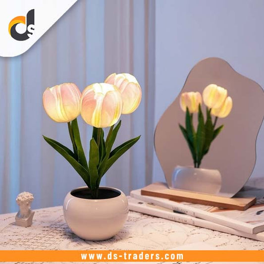 LED Tulip Flower Night Lamp