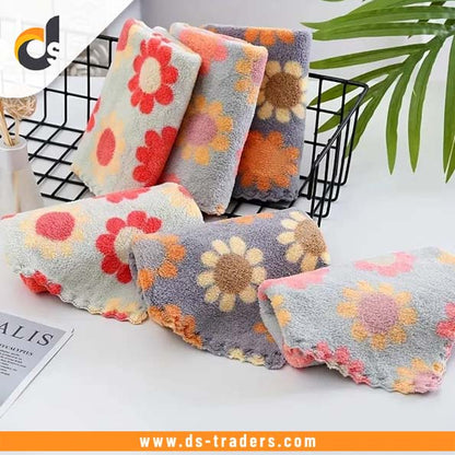 5PCs Soft Water Absorbent Cleaning Cloth (Random Print)