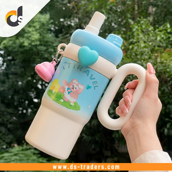 Cute Cartoon Dual Drinking Tumbler