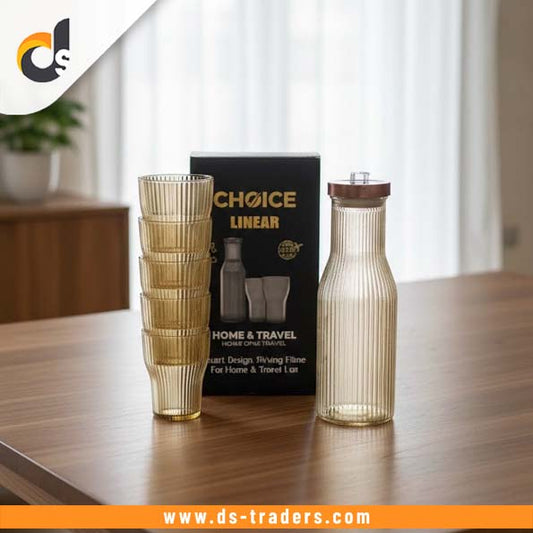 Elegant Water Bottle & Glass Set