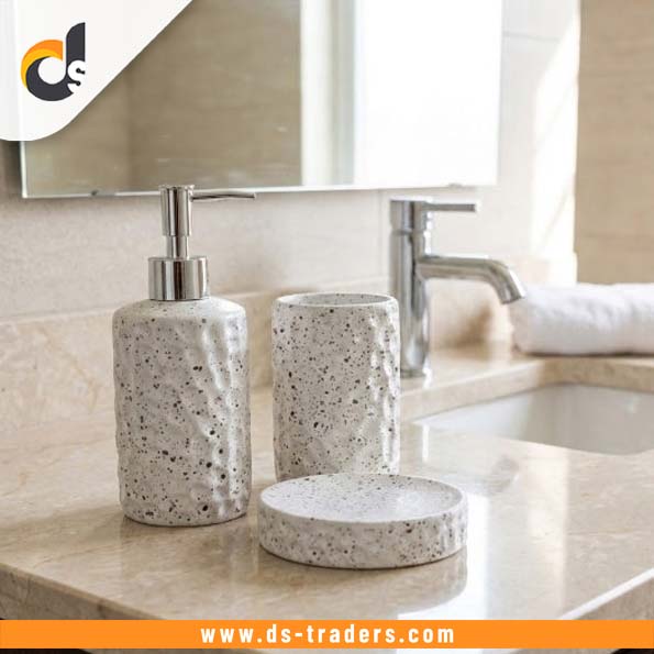 3PCs Luxury Cereamic Bathroom Accessories Set