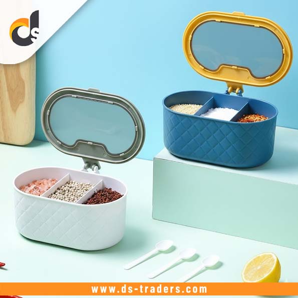 3 Compartment Gesture Design Spice Box