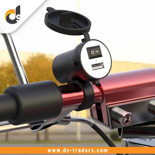 Motorcycle Handlebar USB Socket Charger