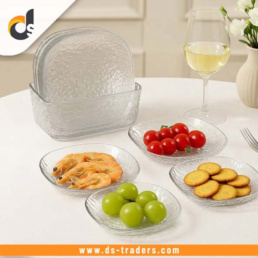 8PCs Acrylic Luxury Style Plate Set