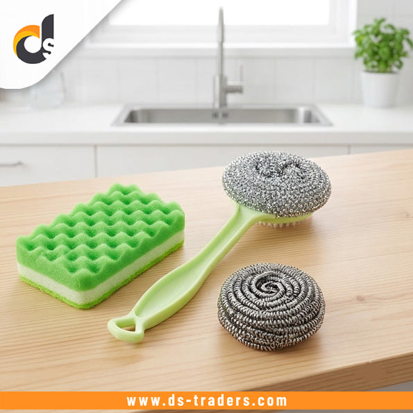 3PCs Kitchen Cleaning Sponge Tool Set