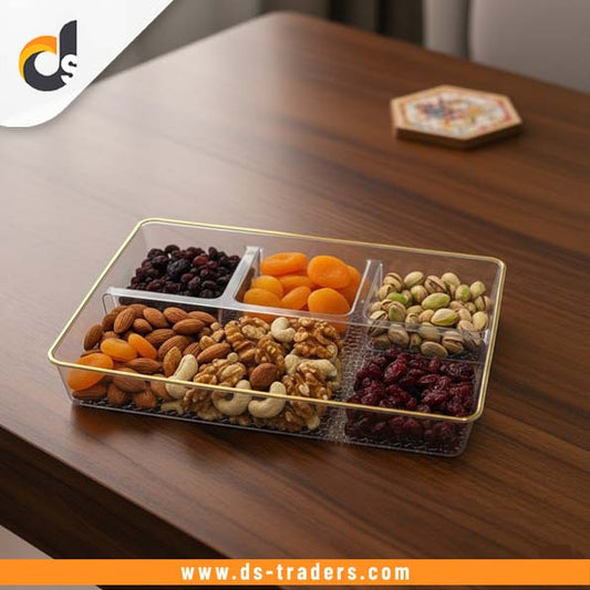 Frosted Acrylic 4 Protion Tray