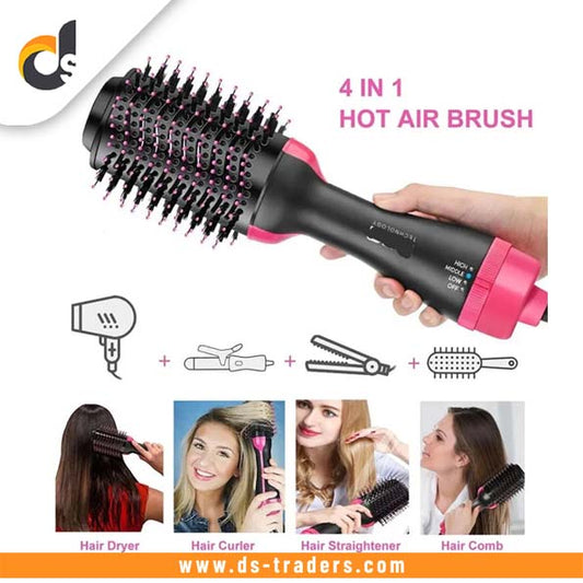 4 in 1 Hot Hair Brush & Straightener