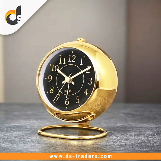 Creative Retro Gold Plated Metal Alarm Clock