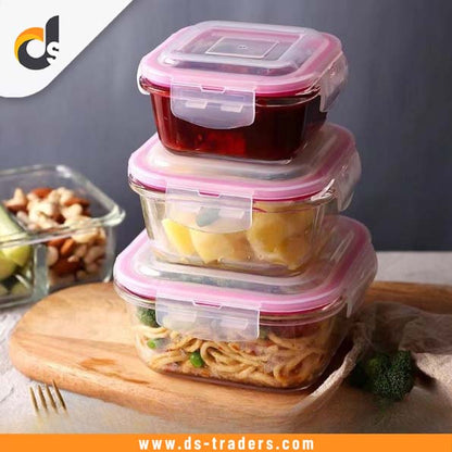 3PCs Plastic Airtight Food Container