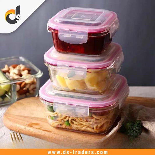 3PCs Plastic Airtight Food Container