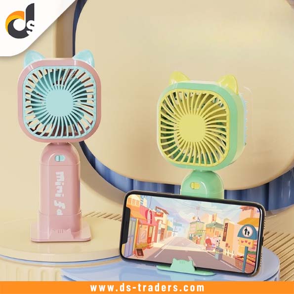 Rechargeable Mini Fan with Mobile Holder