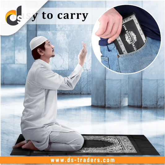 High Quality Travel Jaye Namaz Foldable Prayer Mat With Pouch
