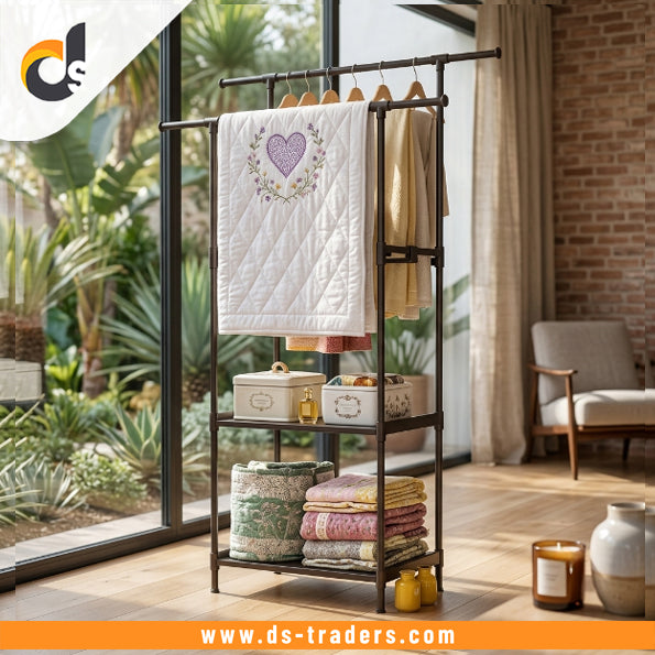 Portable Clothes Hanging Storage Rack
