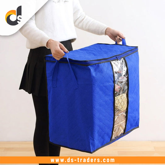 Blue Color Multipurpose Storage Bag for Clothes & Blanket