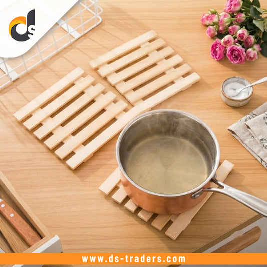 1PC Wooden Heat Resistant Table Mat