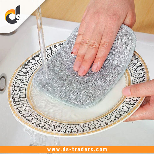 4Pcs Double-Side Dishwashing Sponge