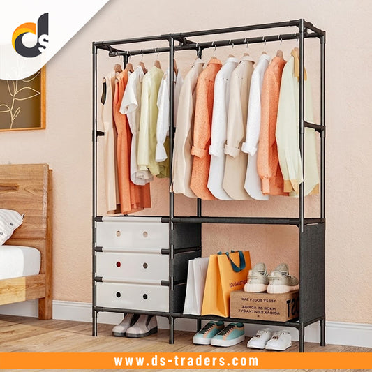 2 Row Metal Multifunctional Clothes Rack