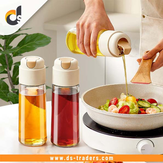 Automatic Kitchen Seasoning Glass Oil Bottle