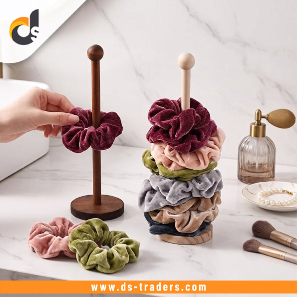 Wooden Hair Tie Organizer Stand