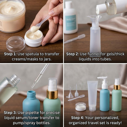 11PCs Portable Skincare Travel Kit