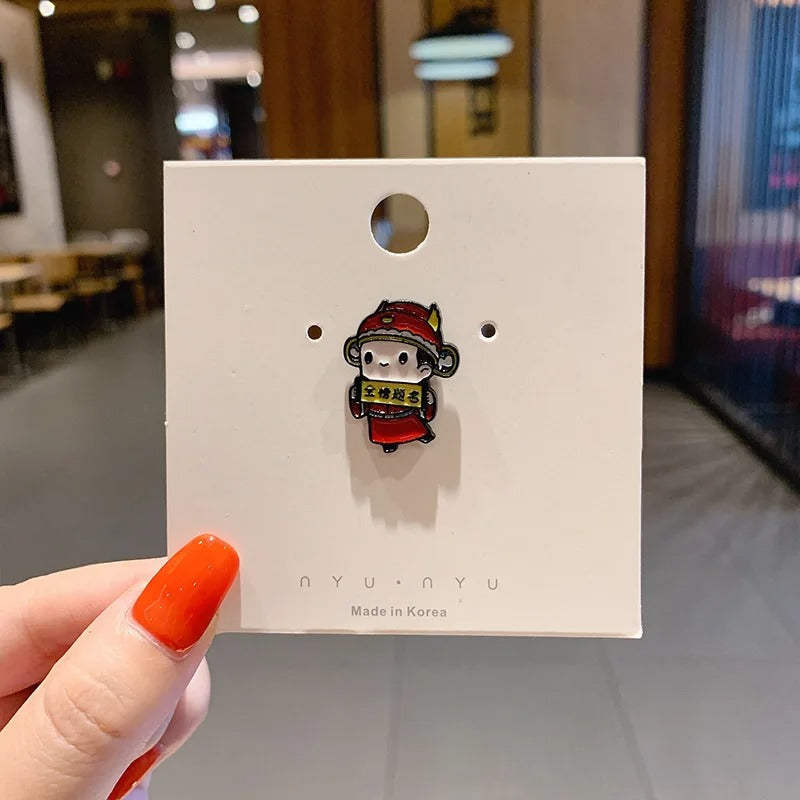 Cute Mini Chinese Soldier Pin Brooch