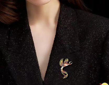 Luxurious Double Headed Phoenix Brooch