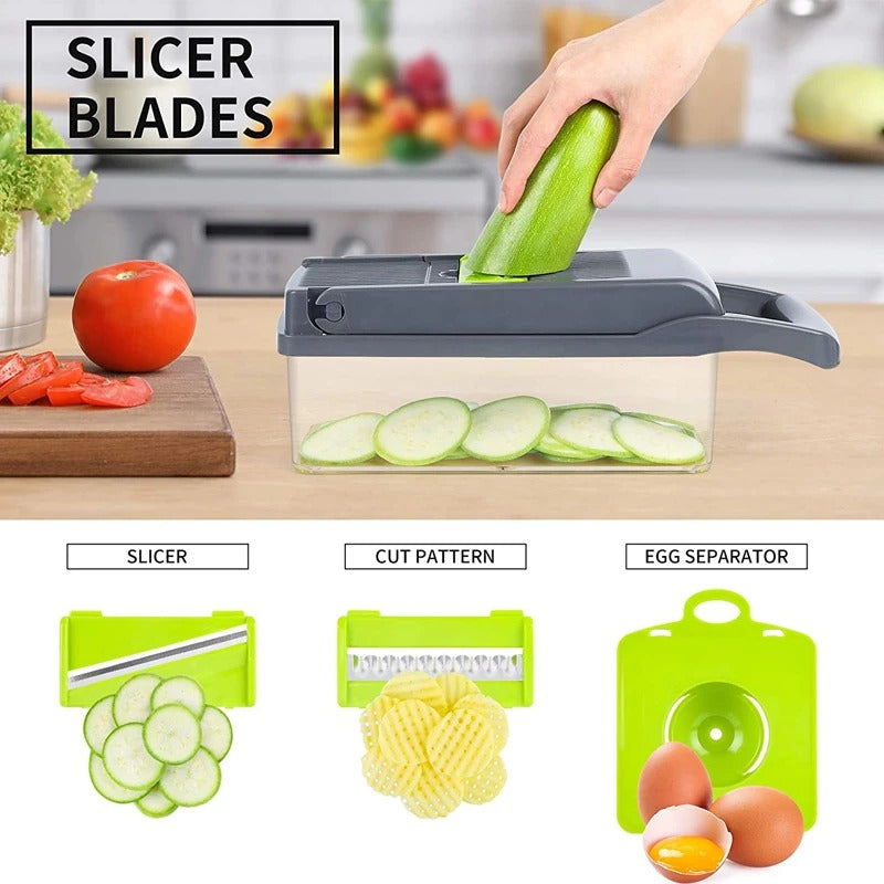 16 in 1 Vegetable Mandoline Slicer Food Chopper Kitchen Tool