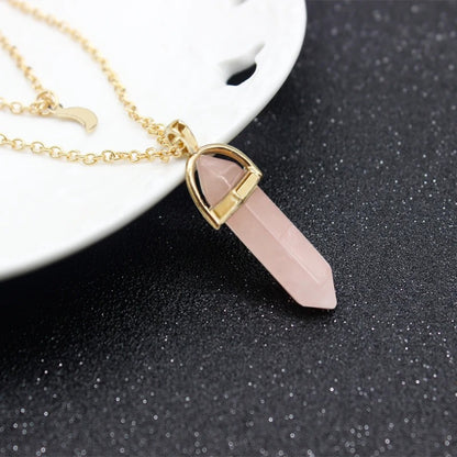 Elegant Marble Bullet Design Pendent Necklace