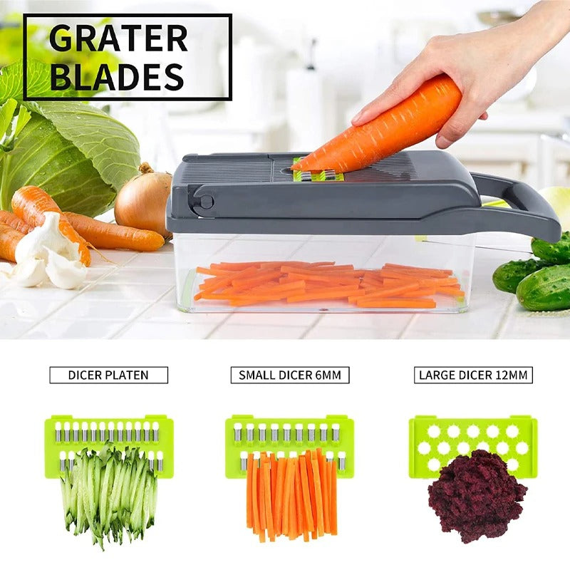 16 in 1 Vegetable Mandoline Slicer Food Chopper Kitchen Tool