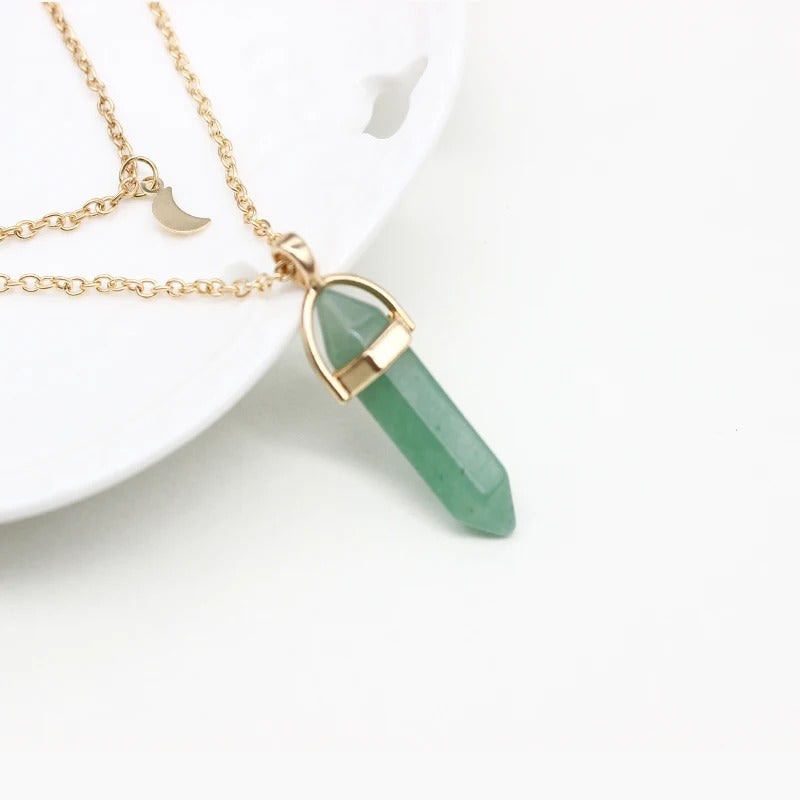 Elegant Marble Bullet Design Pendent Necklace