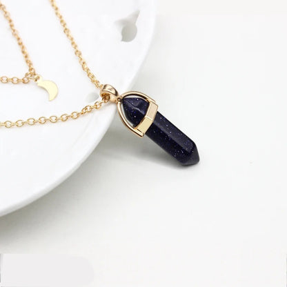 Elegant Marble Bullet Design Pendent Necklace